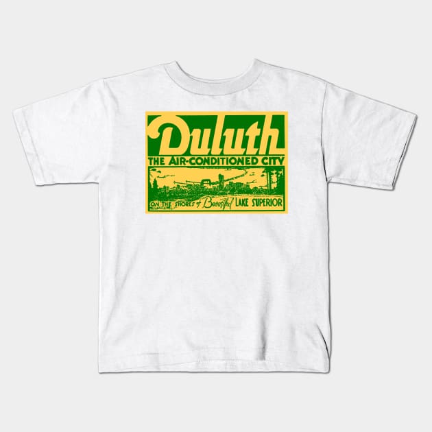 Vintage Duluth Decal Kids T-Shirt by zsonn